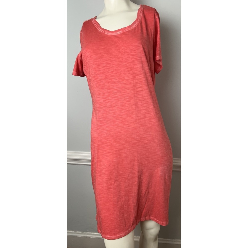 Tommy Bahama Coral Pima Cotton T-Shirt Dress Casual Beach Summer S/P
